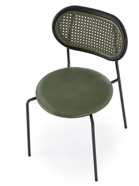 Krzesło z tworzywa Haplest technoratan/ekoskóra zielone  - zdjęcie 3