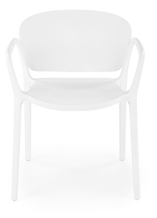 Krzesło z tworzywa Nionine z podłokietnikami białe  - zdjęcie 6