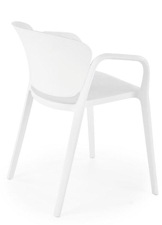 Krzesło z tworzywa Nionine z podłokietnikami białe  - zdjęcie 5
