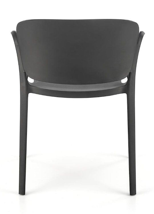 Krzesło z tworzywa Nionine z podłokietnikami czarne  - zdjęcie 4