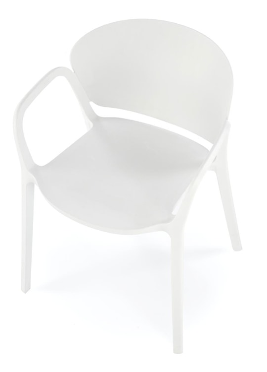 Krzesło z tworzywa Nionine z podłokietnikami białe  - zdjęcie 7