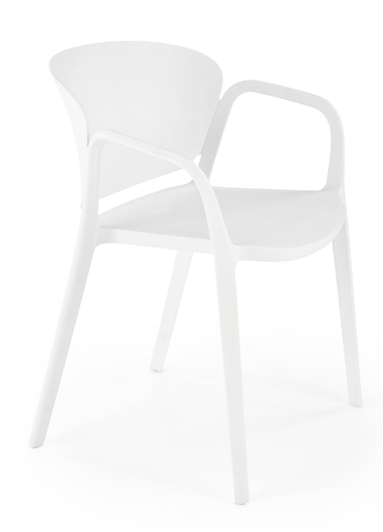 Krzesło z tworzywa Nionine z podłokietnikami białe 