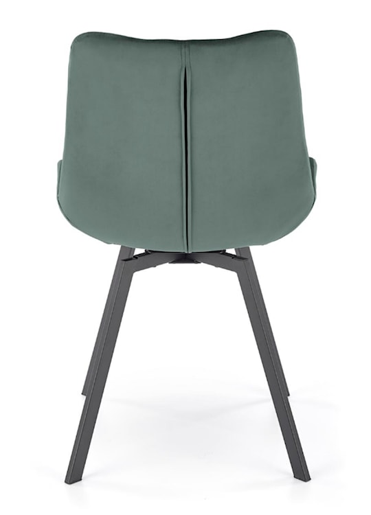 Krzesło tapicerowane Omnially z ozdobnym pikowaniem zielone  - zdjęcie 3