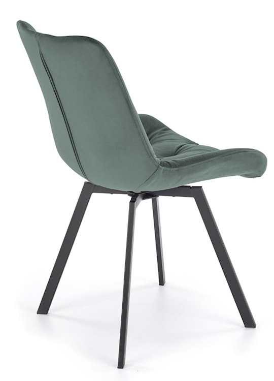 Krzesło tapicerowane Omnially z ozdobnym pikowaniem zielone  - zdjęcie 4