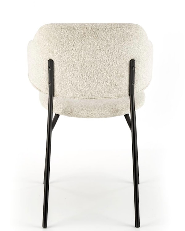 Krzesło tapicerowane Roomely z podłokietnikami kremowy  - zdjęcie 6