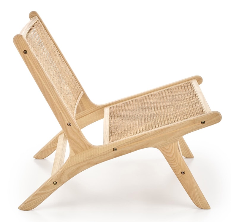 Fotel wypoczynkowy Raphan drewno lite/ rattan  - zdjęcie 5