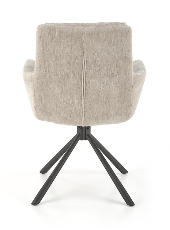 Krzesło tapicerowane Efliness obrotowe z podłokietnikami beżowe  - zdjęcie 6