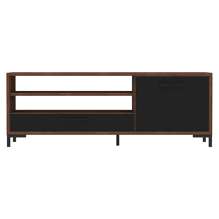 Szafka RTV Cascate 139 cm orzech mat / czarny mat  - zdjęcie 3