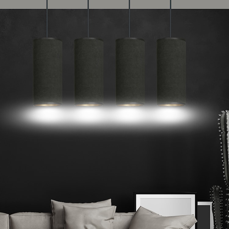 Lampa wisząca Bonett x4 65 cm czarna  - zdjęcie 3