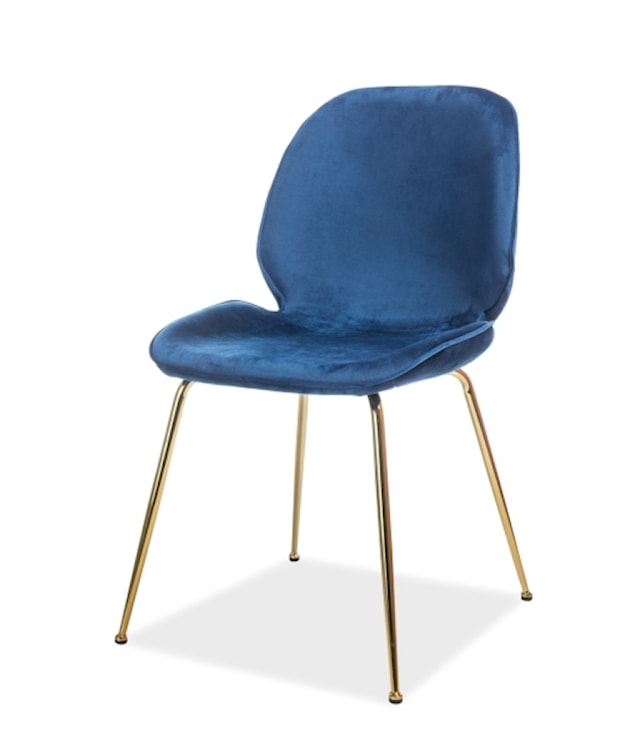 Krzesło tapicerowane Saunte granatowy velvet