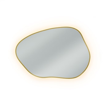 Lustro z podświetleniem Stain I Bright 80x57 cm złote/ neutralna barwa światła
