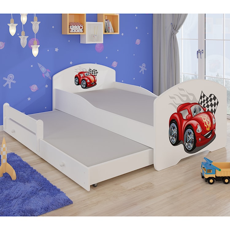 Łóżko dziecięce podwójne Blasius 160x80 cm z Autem  - zdjęcie 2