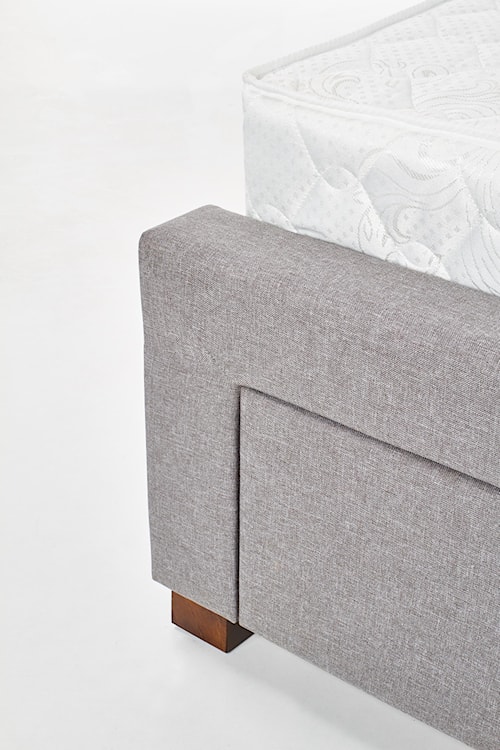 Łóżko tapicerowane Mirissa z szufladami 140x200 cm szare  - zdjęcie 12