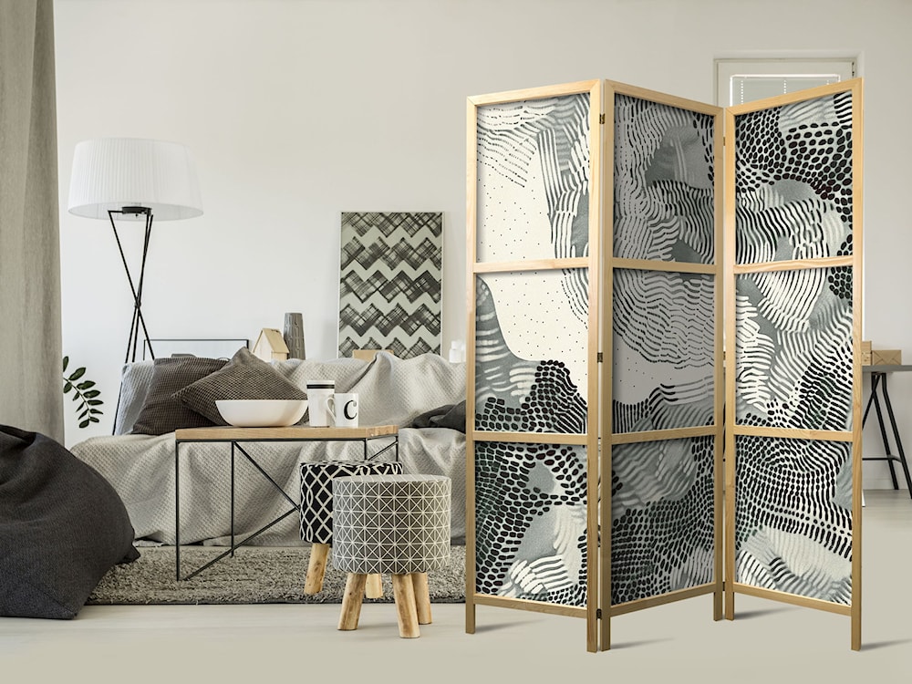 Parawan Falująca zieleń 161x135 cm  - zdjęcie 2