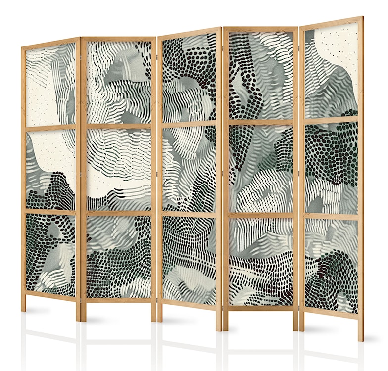 Parawan Falująca zieleń 225x161 cm 
