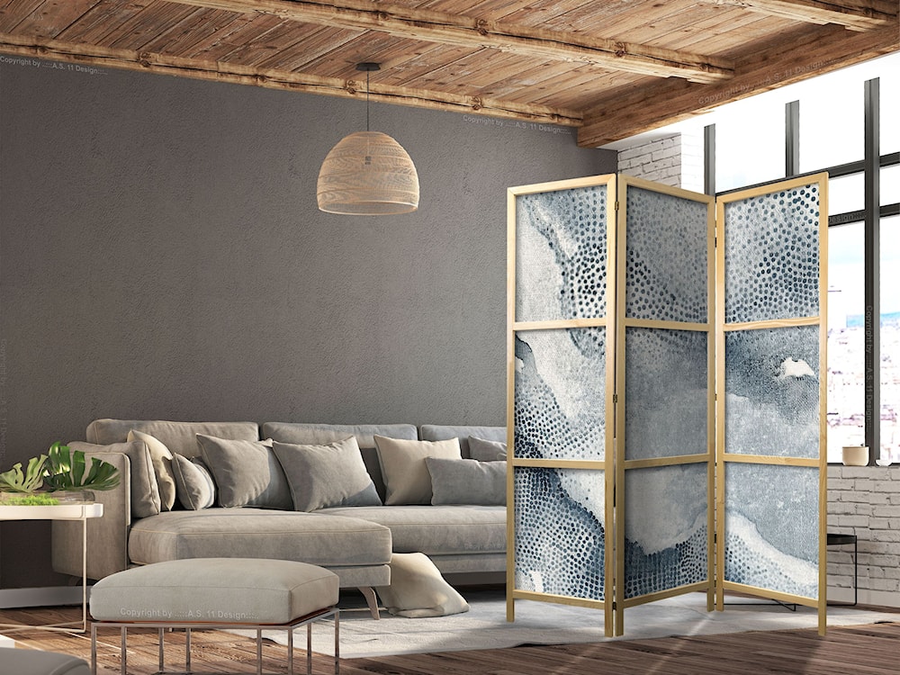 Parawan japoński Morskie linie 161x135 cm  - zdjęcie 3