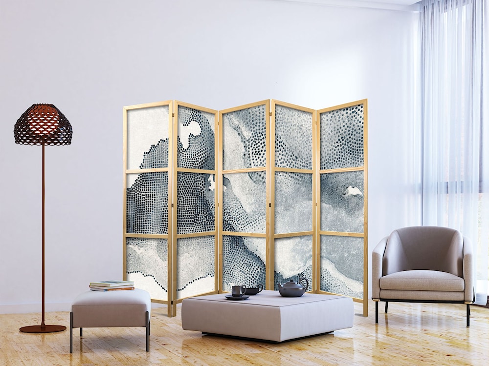 Parawan japoński Morskie linie 225x161 cm  - zdjęcie 3
