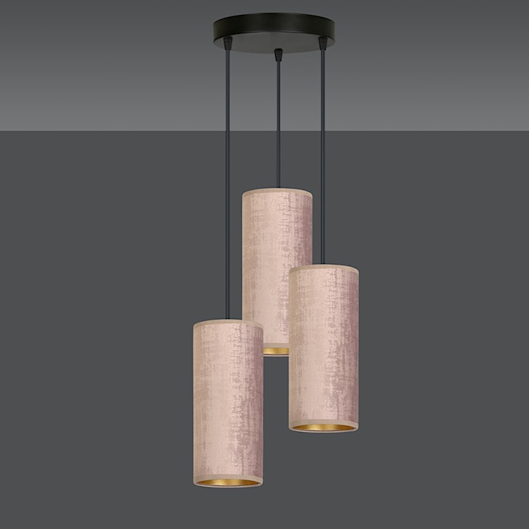 Lampa wisząca Bonett x3 asymetryczna średnica 35 cm różowa  - zdjęcie 4