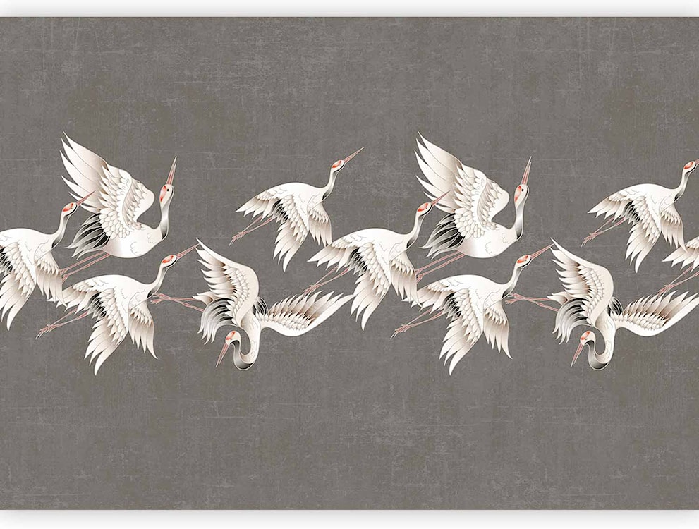 Fototapeta Ornament z żurawiami 250x175 cm