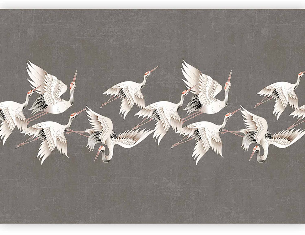 Fototapeta Ornament z żurawiami 400x280 cm