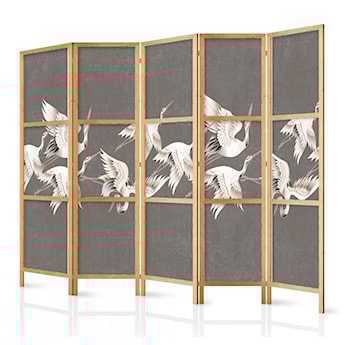 Parawan japoński Ornament z żurawiami 225x161 cm