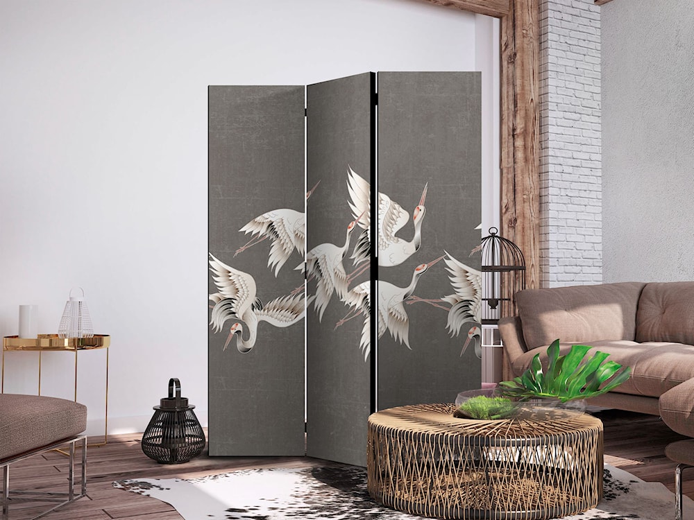 Parawan Ornament z żurawiami 172x135 cm  - zdjęcie 3