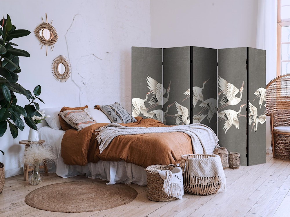 Parawan Ornament z żurawiami 225x172 cm  - zdjęcie 3
