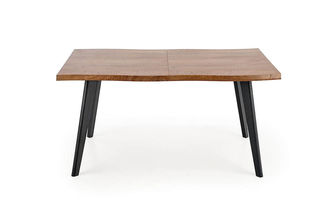 Stół rozkładany Diggory 120-180x90 cm dąb naturalny/czarny  - zdjęcie 13