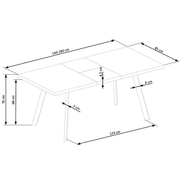 Stół rozkładany Quemada 140-180x85 cm  - zdjęcie 13