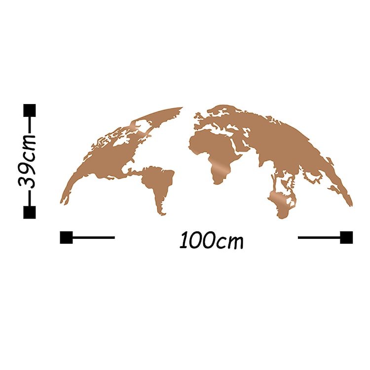 Dekoracja ścienna Algieba 100x39 cm miedziana  - zdjęcie 3