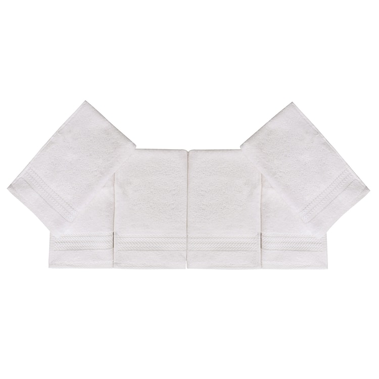 Zestaw sześciu ręczników Bainrow 30/50 cm biały  - zdjęcie 3