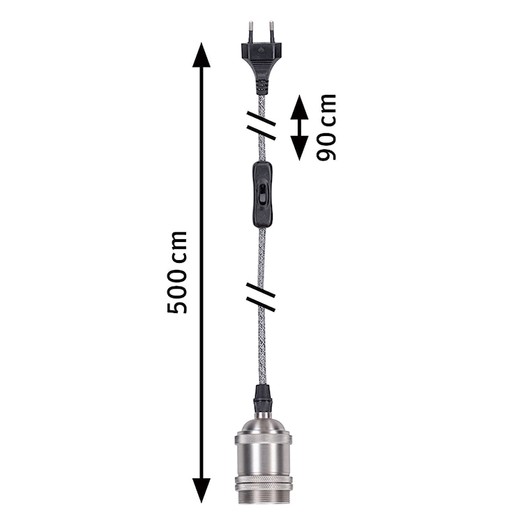 Lampa wisząca Tavaco 5m szara  - zdjęcie 9