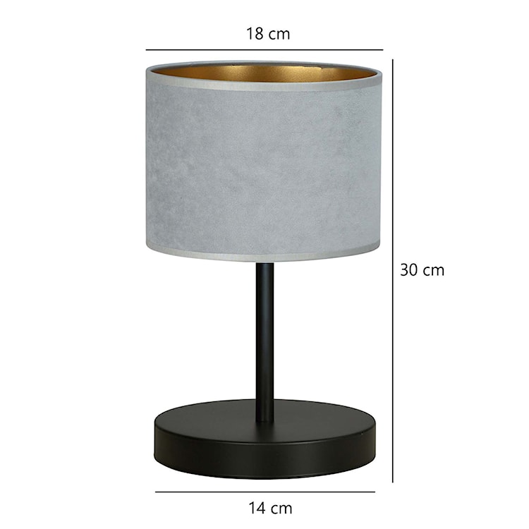 Lampka nocna Hellid średnica 18 cm szara  - zdjęcie 6