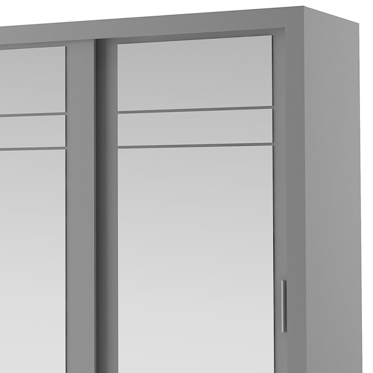Szafa Arti 250 cm z trzema lustrami i oświetleniem szara  - zdjęcie 3