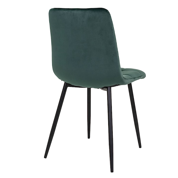 Krzesło tapicerowane Kirme ciemnozielone na czarnych nogach  - zdjęcie 9