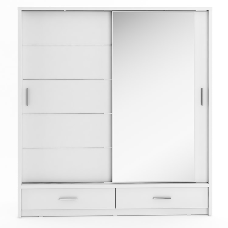 Szafa Arti 200 cm z jednym lustrem Biały  - zdjęcie 5
