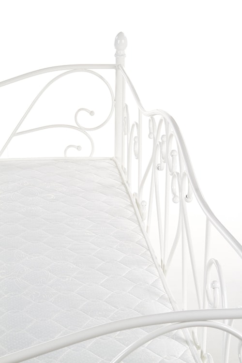 Łóżko metalowe Perline 90x200 cm białe  - zdjęcie 9
