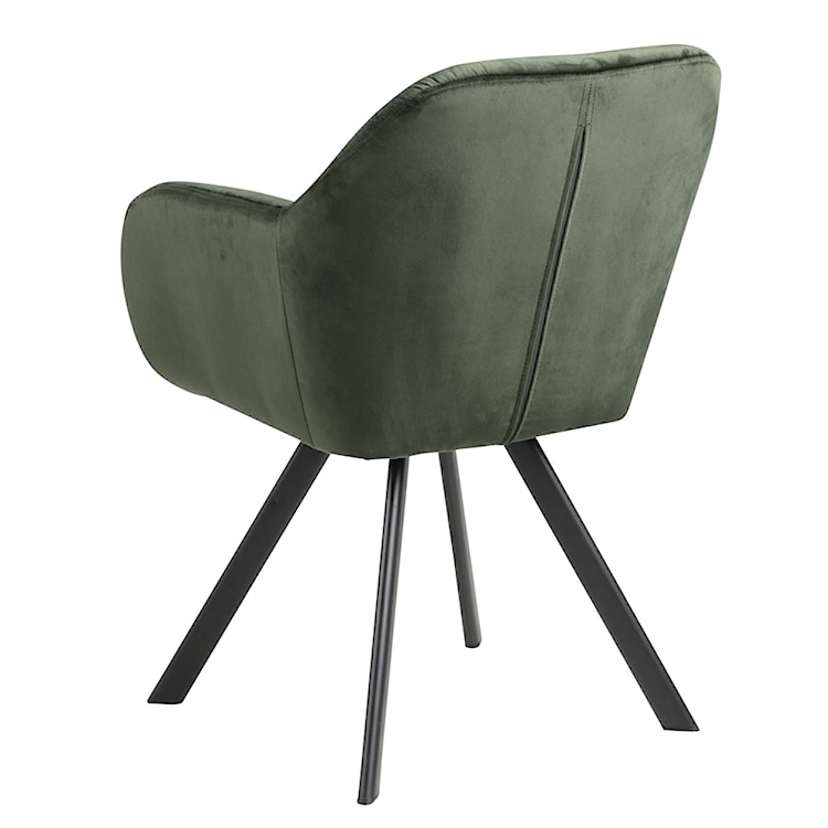 Krzesło tapicerowane Elestren zielony welur z funkcją auto-return  - zdjęcie 4