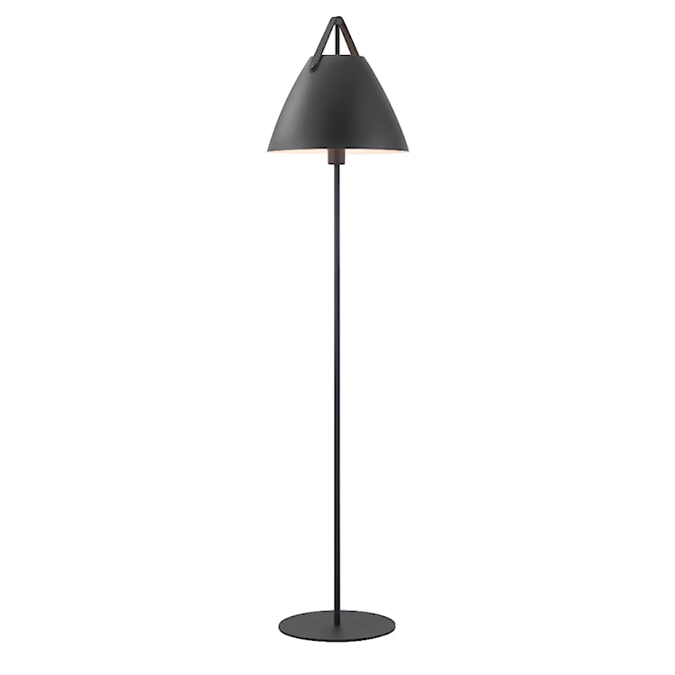 Lampa podłogowa Strap 153,7 cm czarna ze skórzanym paskiem  - zdjęcie 2