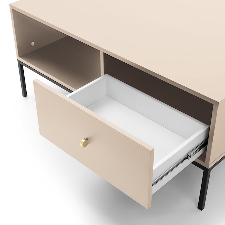 Stolik kawowy Monne 68x104 cm beżowe vintage  - zdjęcie 6