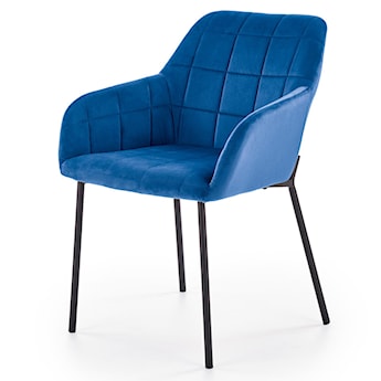 Krzesło tapicerowane Billberry niebieskie