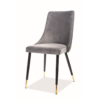 Krzesło tapicerowane Tallin szary welur