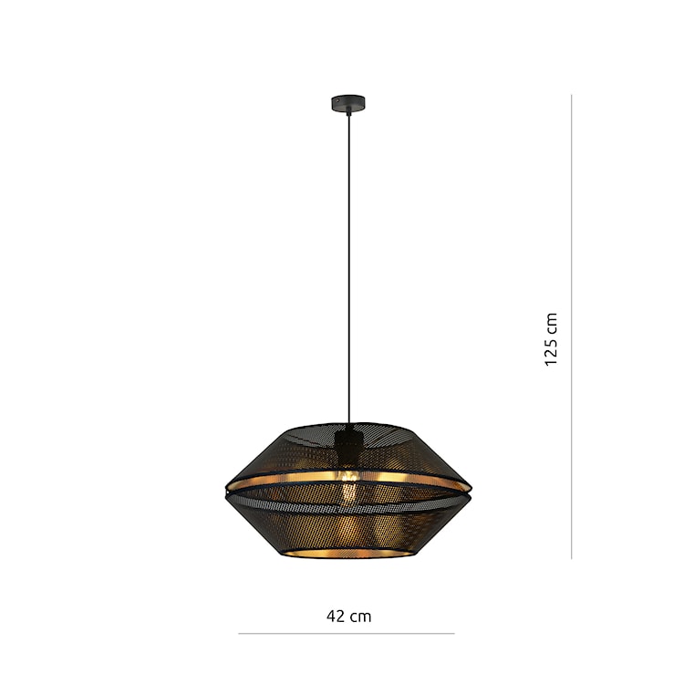 Lampa wisząca Shinds czarno-złota  - zdjęcie 4
