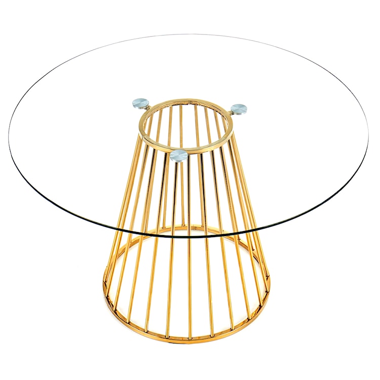 Stół okrągły Incemed średnica 120 cm transparentny