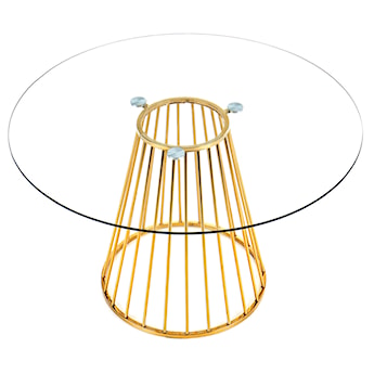 Stół okrągły Incemed średnica 120 cm transparentny