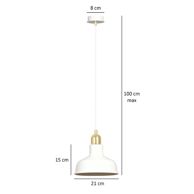 Lampa wisząca Ibere średnica 21 cm biała  - zdjęcie 9