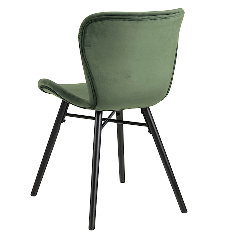 Krzesło Glena zielony welur na czarnych nóżkach  - zdjęcie 6
