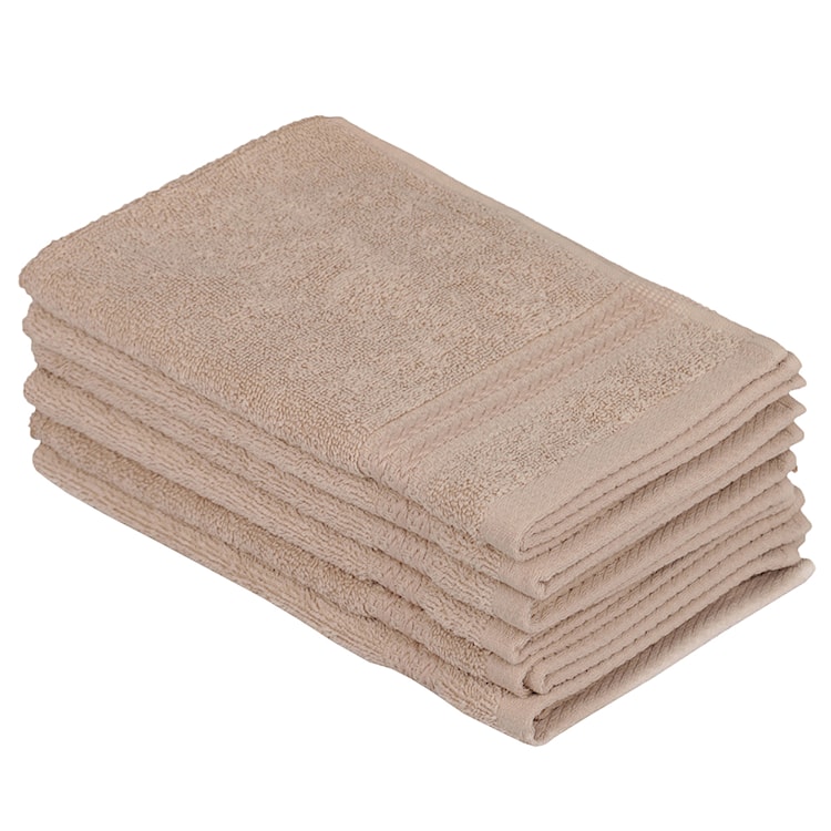 Zestaw sześciu ręczników Bainrow 30/50 cm beżowy 