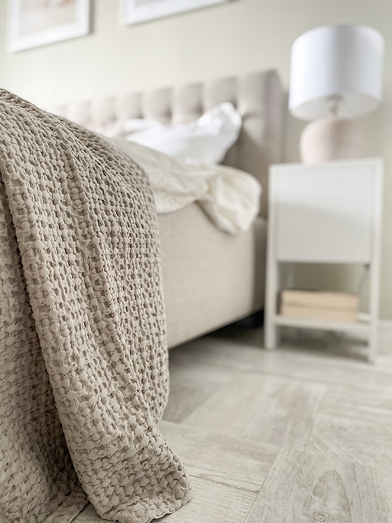 Narzuta na łóżko Alpinia bawełniana 160x220 cm kawowa  - zdjęcie 3