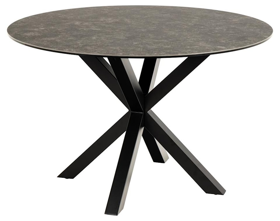 Stół do jadalni okrągły Kardema 119 cm czarna ceramika  - zdjęcie 5
